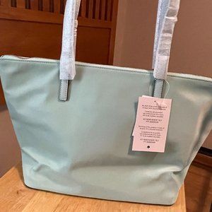 kate spade Hayden top zip tote, spring meadow green, NWT